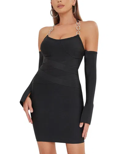 Adele Berto Mini Dress In Black