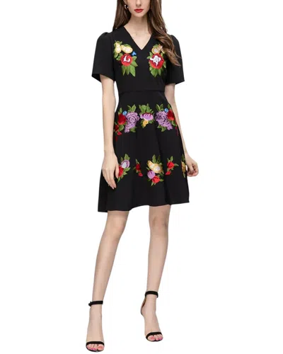 Adele Berto Mini Dress In Black