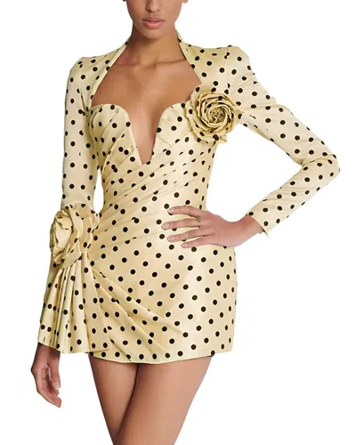 Adele Berto Mini Dress In Gold