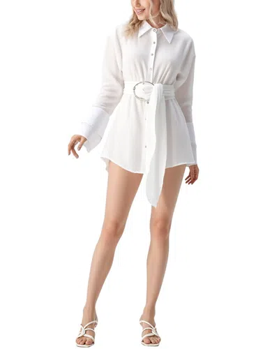 Adele Berto Mini Dress In White