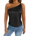 Adele Berto One-shoulder Top In Black