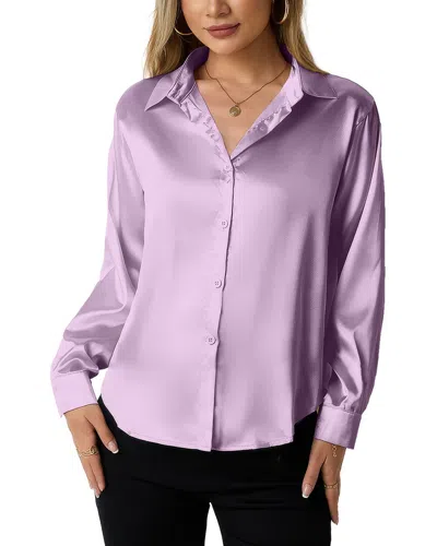 Adele Berto Shirt In Purple