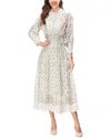 Adele Berto Silk-blend Midi Dress In White