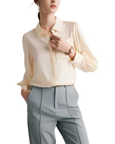 Adele Berto Silk-blend Shirt In Neutral