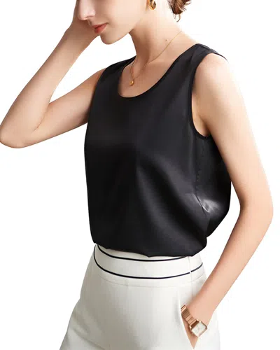 Adele Berto Silk Top In Black