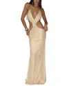 Adele Berto Solid Maxi Dress In Neutral