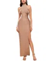 Adele Berto Solid Maxi Dress In Neutral