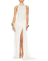 Adele Berto Solid Maxi Dress In White