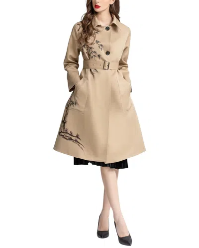 Adele Berto Trench Coat In Brown