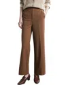 Adele Berto Wool-blend Pant In Brown