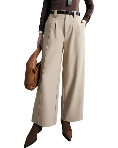 Adele Berto Wool-blend Pant In Sand