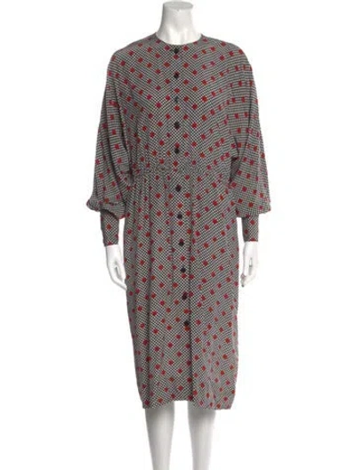 Pre-owned Adele Simpson Vintage Midi Length Dress In Black