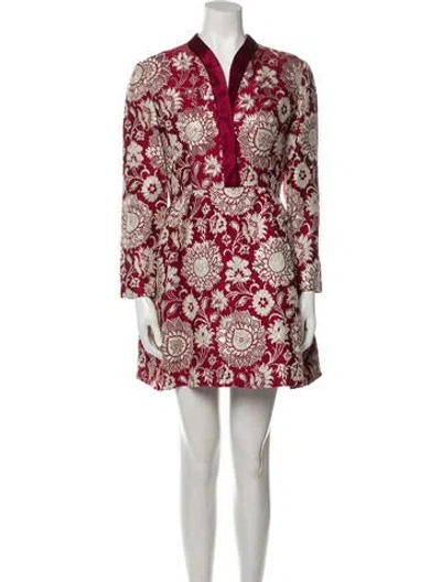 Pre-owned Adele Simpson Vintage Mini Dress In Red