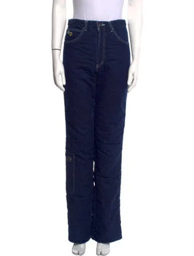 Pre-owned Adele Simpson Wide Leg Pants In Blue
