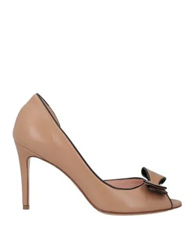 Adelia Woman Pumps Light Brown Size 7 Leather In Beige