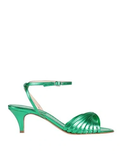 Adelia Woman Sandals Green Size 8 Leather