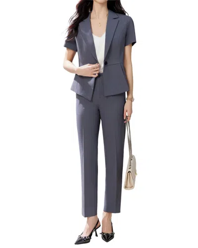Adelin May 2pc Jacket & Pant Set In Gray