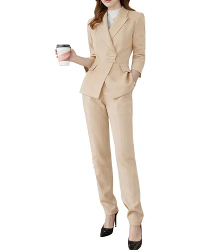 Adelin May 2pc Jacket & Pant Set In Neutral