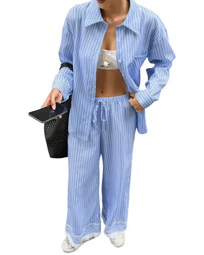 Adelin May 2pc Shirt & Pant Set In Blue