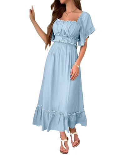 Adelin May Midi Dress In Blue