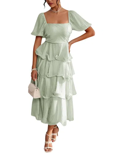 Adelin May Midi Dress In Green