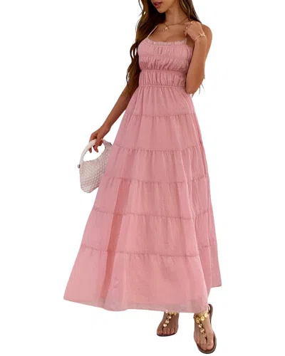 Adelin May Midi Dress In Pink