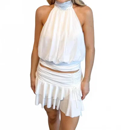 Adeline Ceci Versatile Mini Skirt In White