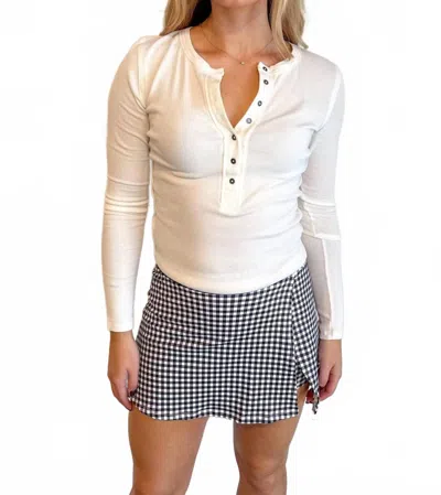Adeline Love Love Gingham Mini Skirt In Black In Multi