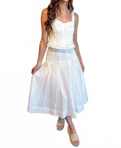 Adeline Sayla Maxi Skirt In White