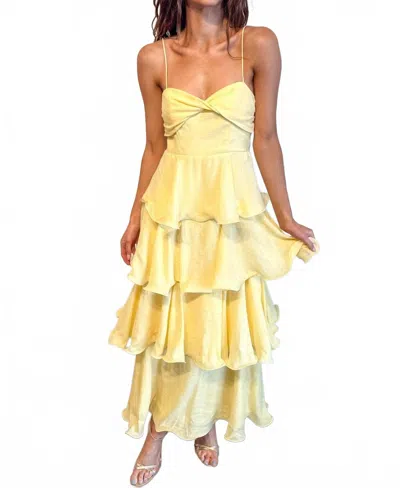 Adeline Spring Weather Dress In Yellow