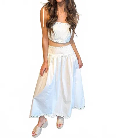 Adeline Sunset Beach Skirt In White