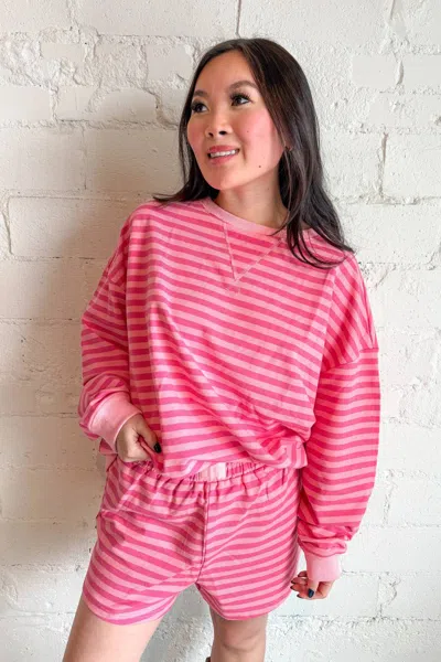 Adeline Weekend Edit Shorts In Pink/light Pink In Multi