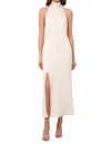 Adelyn Rae Alize Halter Maxi Dress In Ecru In White