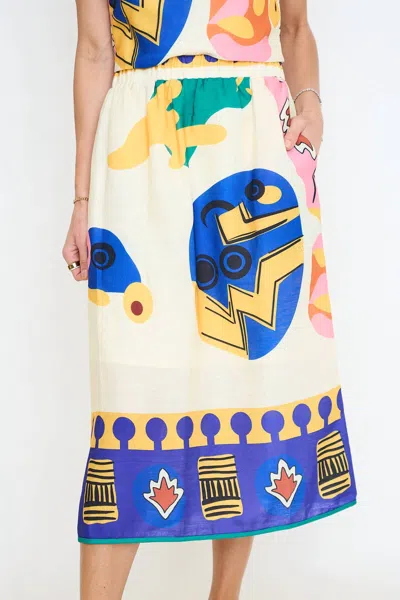 Adelyn Rae Annie Printed Skirt In Multi
