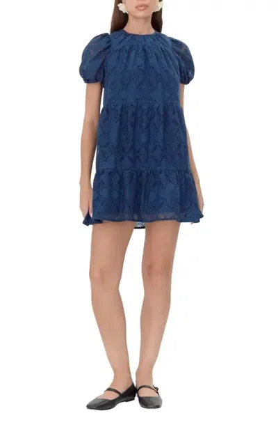 Adelyn Rae Bessie Mini Dress In Navy In Blue