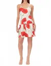 Adelyn Rae Camila Abstract Rose Print Minidress In Multi
