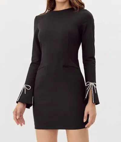 Adelyn Rae Carmelia Rhinestone Cuff Dress In Black