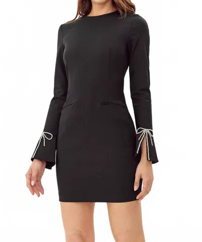 Adelyn Rae Carmelia Rhinestone Cuff Mini Dress In Black