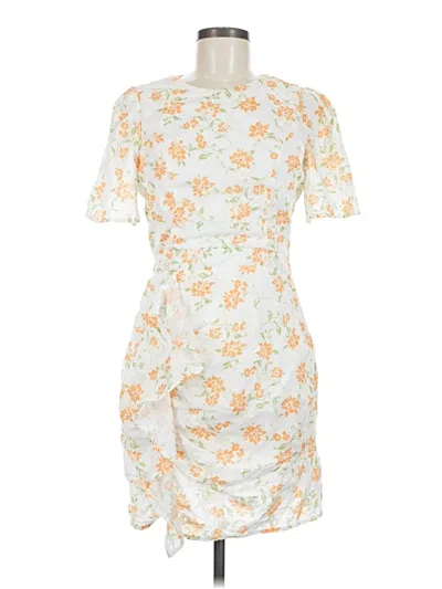 Pre-owned Adelyn Rae Casual Dress In White
