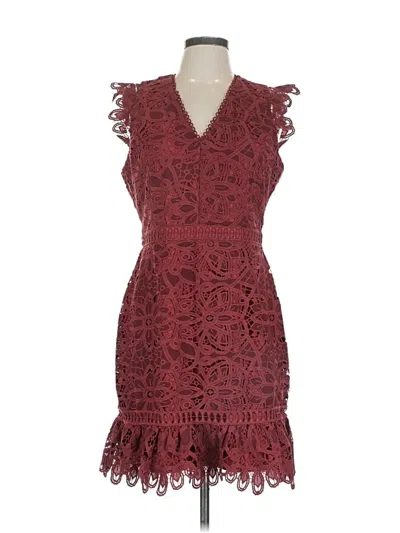 Pre-owned Adelyn Rae Cocktail Dress In Burgundy
