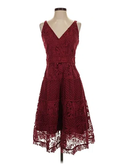 Pre-owned Adelyn Rae Cocktail Dress In Burgundy