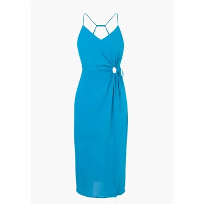 Adelyn Rae Dani O Ring Slip Midi Dress By  In Blue