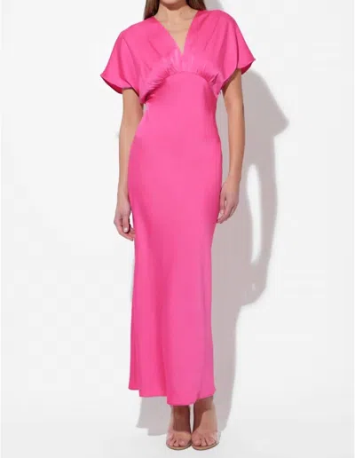 Adelyn Rae Darlinda Midi Dress In Magenta In Pink