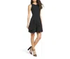 Adelyn Rae Fit And Flare Sleeveless Mini Cocktail Dress In Black In Black