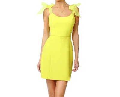 Adelyn Rae Gia Ribbon Strap Mini Dress In Yellow