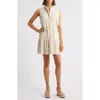 Adelyn Rae Ginny Textured Sleeveless Minidress In White