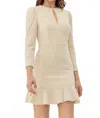 Adelyn Rae Jocelyn Burnout Knit Mini Dress In Beige In Neutral