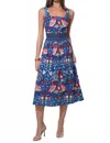 Adelyn Rae Kaili Embroidered Midi Dress In Multi In Multi