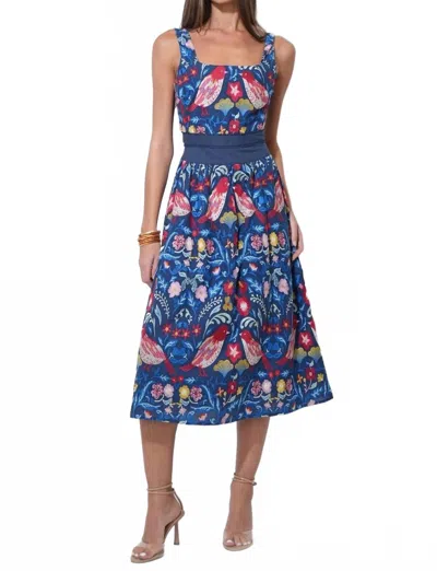 Adelyn Rae Kaili Embroidered Midi Dress In Multi