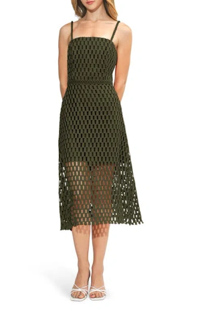 Adelyn Rae Karson Lace Midi Dress In Green